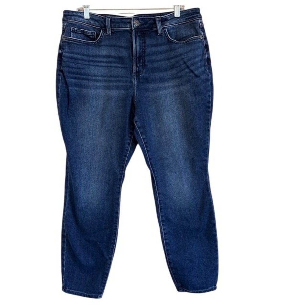 LC Lauren Conrad Women's High Rise 5 Pocket Stretch‎ Skinny Blue Denim Jeans 16